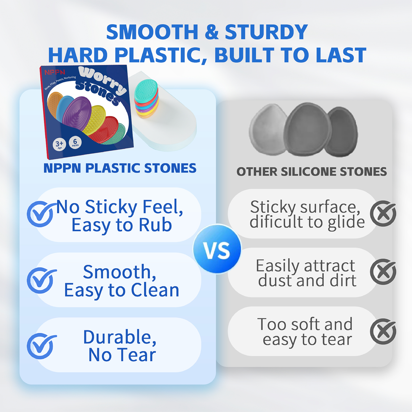 NPPN Hard Plastic Sensory Stones