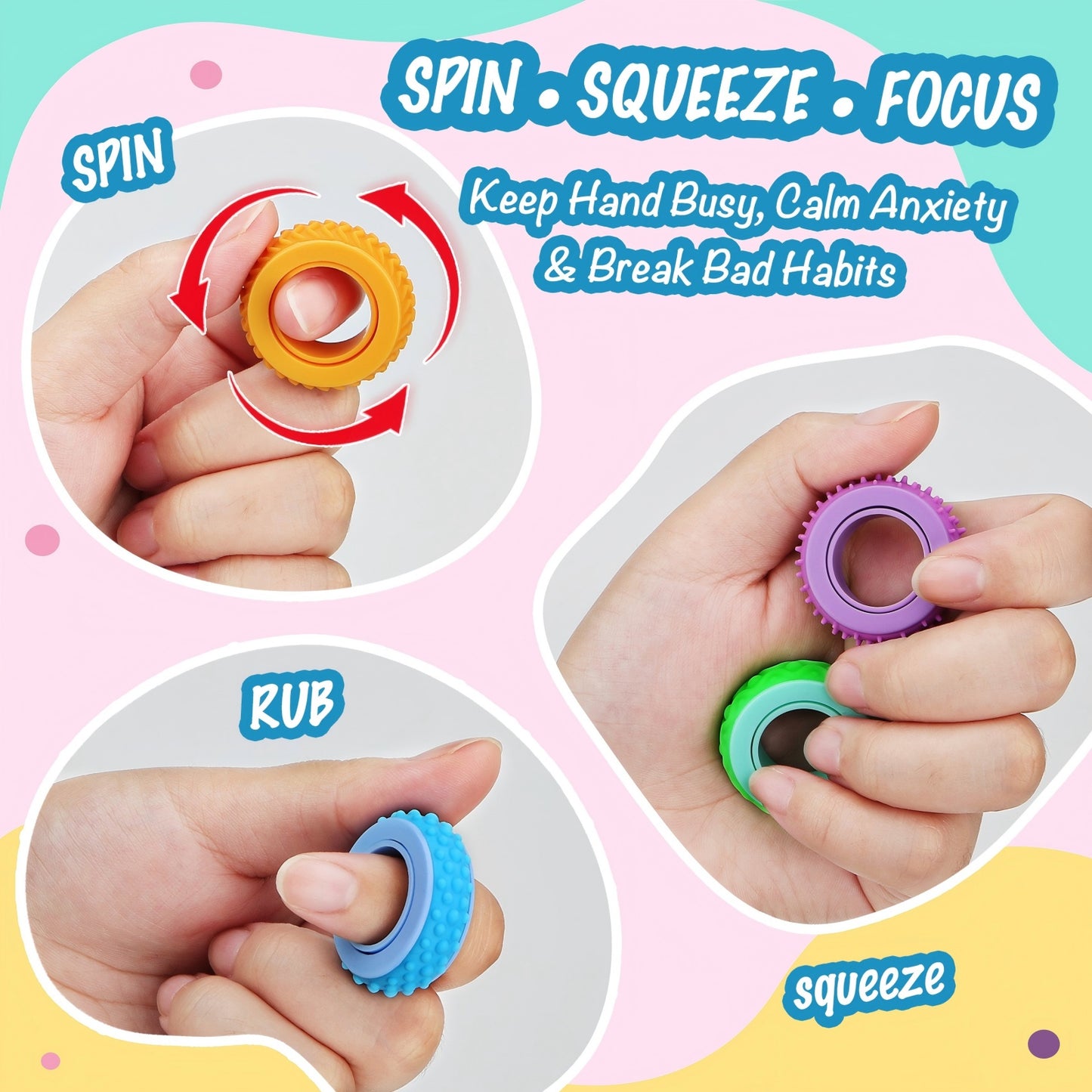NPPN Fidget Spinner Rings