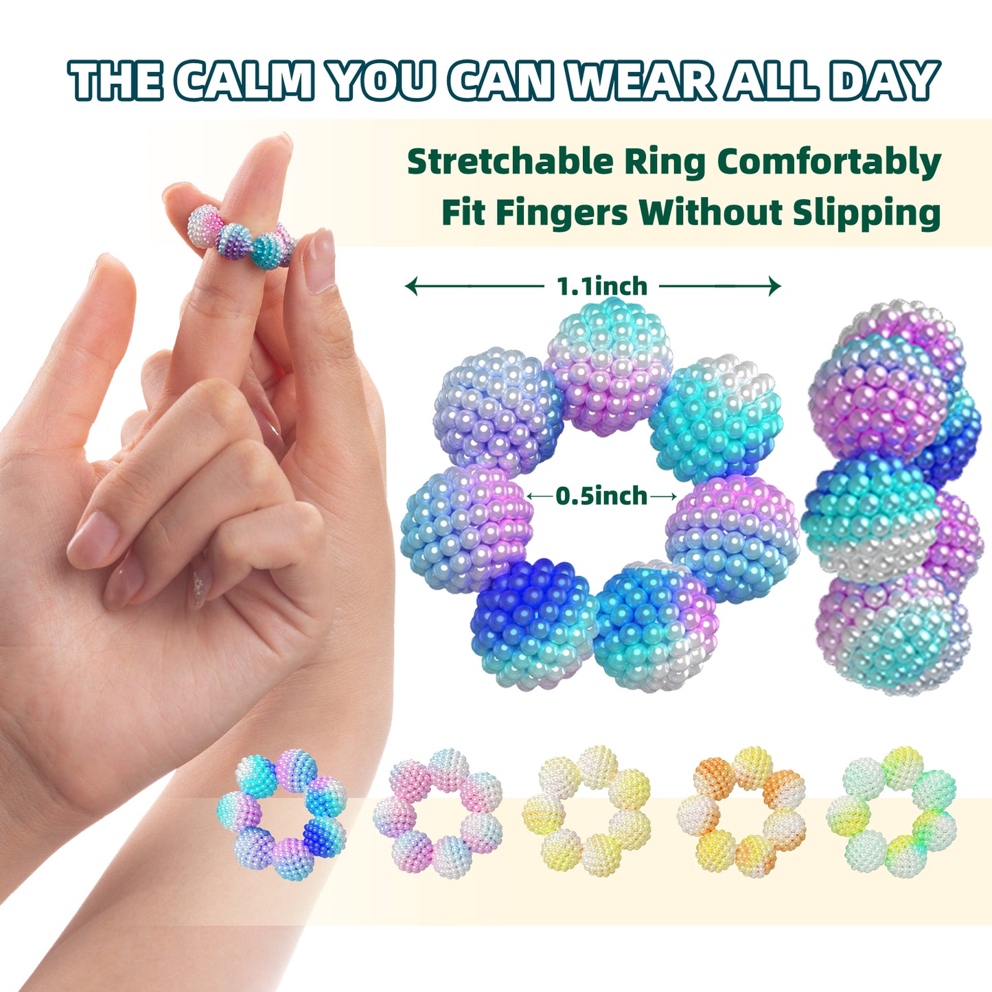 NPPN Spiky Sensory Rings - 10 Pack