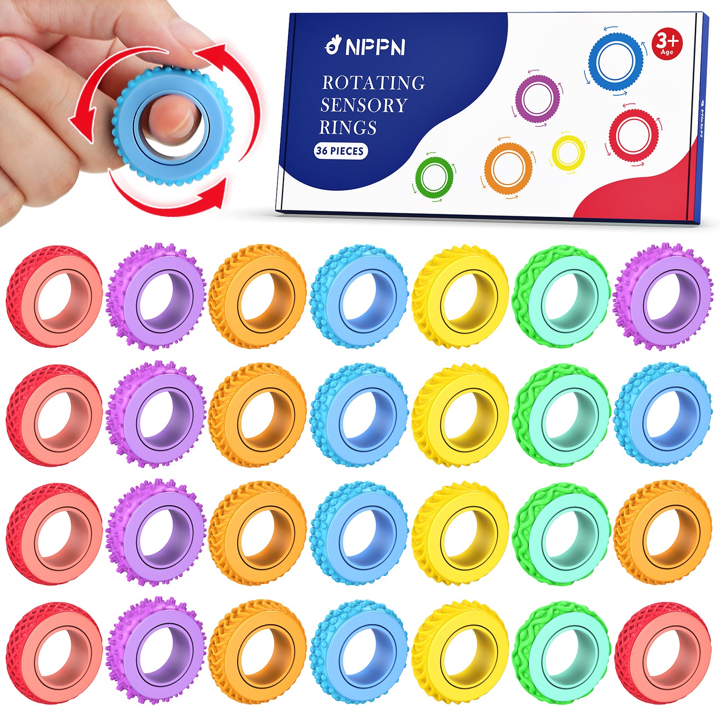 NPPN Fidget Spinner Rings